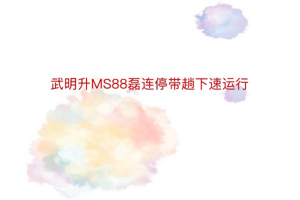 武明升MS88磊连停带趟下速运行