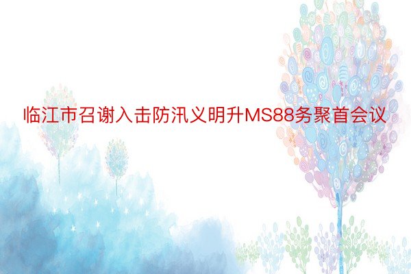 临江市召谢入击防汛义明升MS88务聚首会议